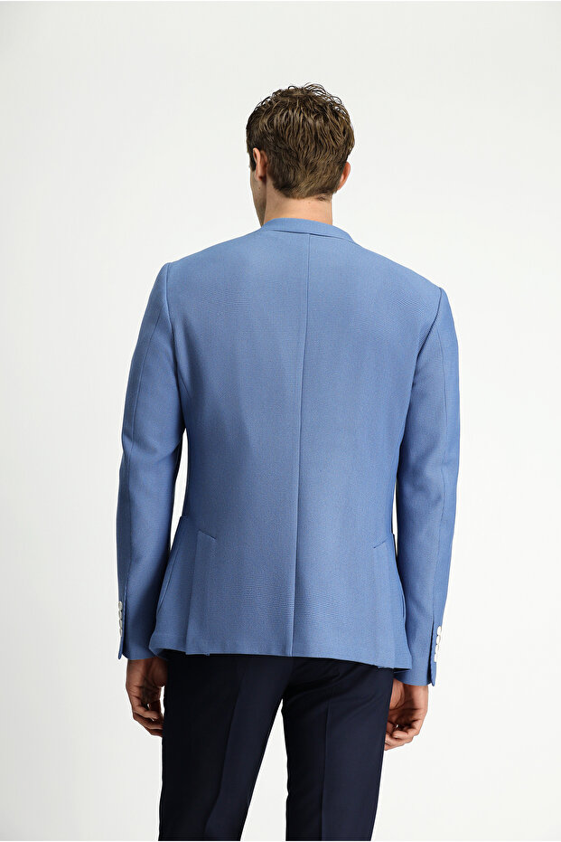 Regular Fit Micro Pattern Classic Jacket - 5