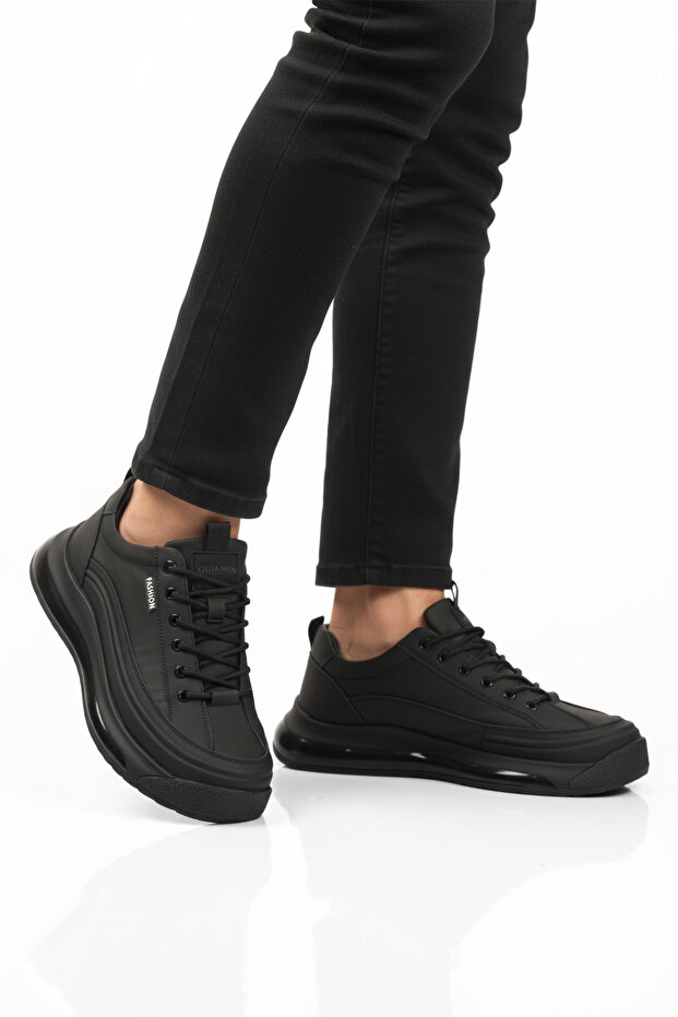 Black Genuine Leather Men's Casual Shoes 24K500-1 m