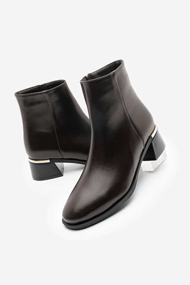 K9711 Women's Metal Heel Thick Heeled Boots