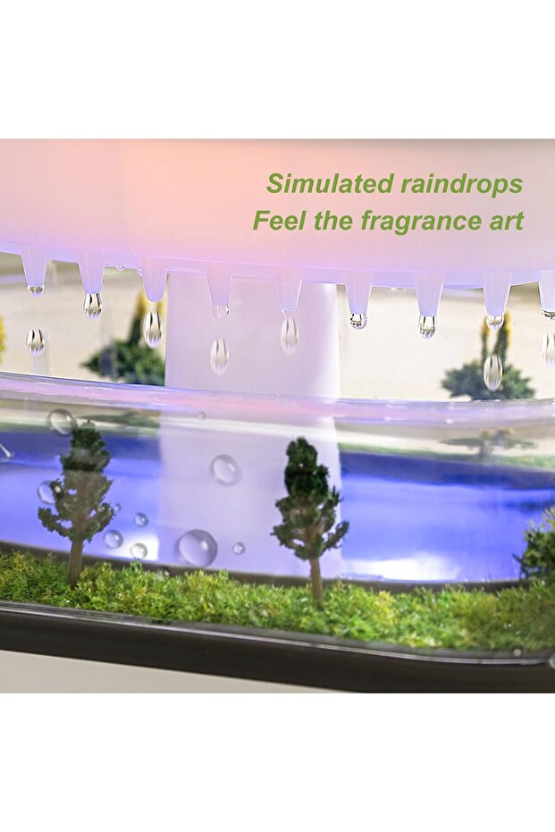 Rain Diffuser 250ML Essential Oil Diffuser (White) - 2