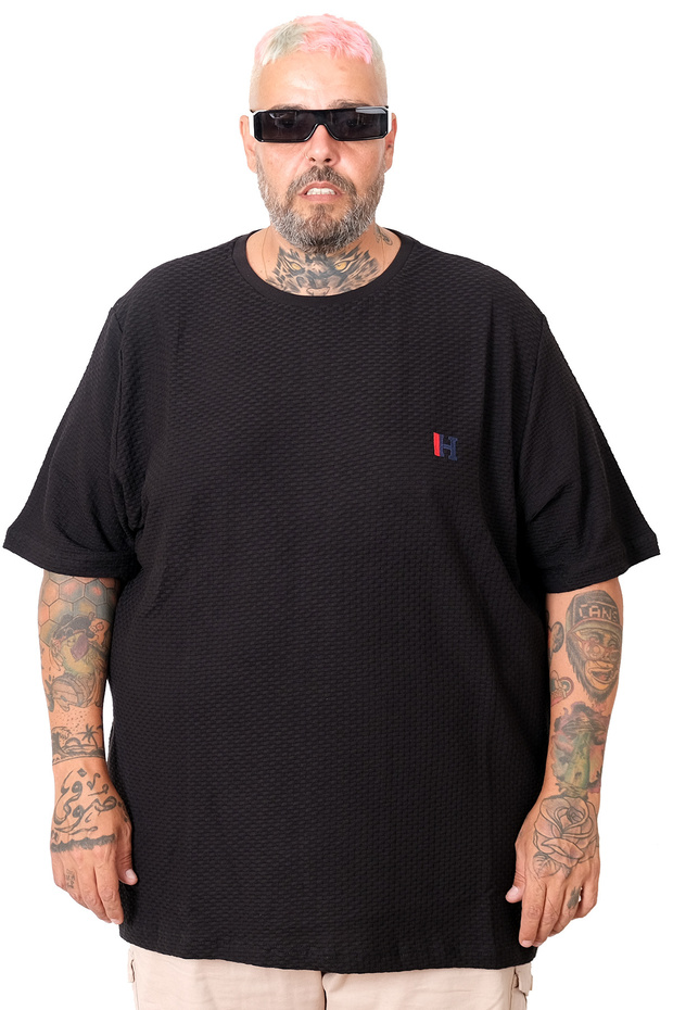 Modexl Mode XL Erkek Büyük Beden T-Shirt Petek U20038