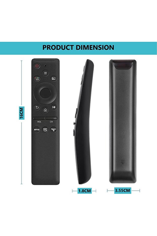 Pack of 2 Universal Remote Control - Compatible with Smart TV LCD/LED/UHD/QLED/4K HDR - 1