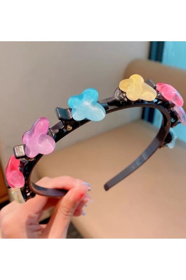 Butterfly hair twister figured clip-on children's crown