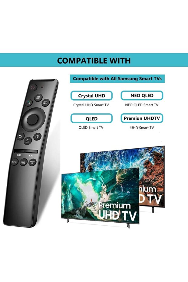 Pack of 2 Universal Remote Control - Compatible with Smart TV LCD/LED/UHD/QLED/4K HDR - 2