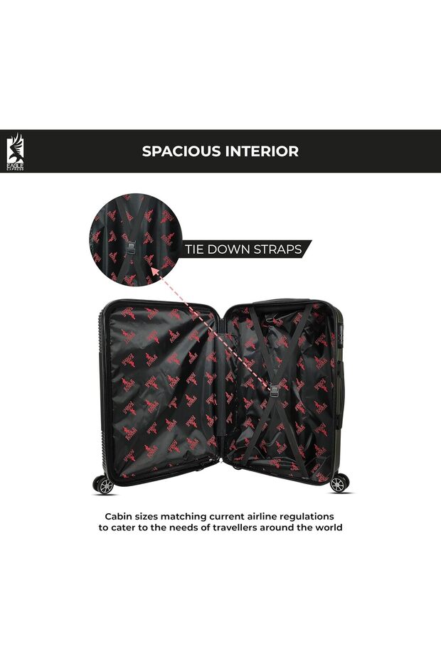 عربة واقية صلبة من مادة ABS مقاس 28 بوصة باللون الأسود - 5