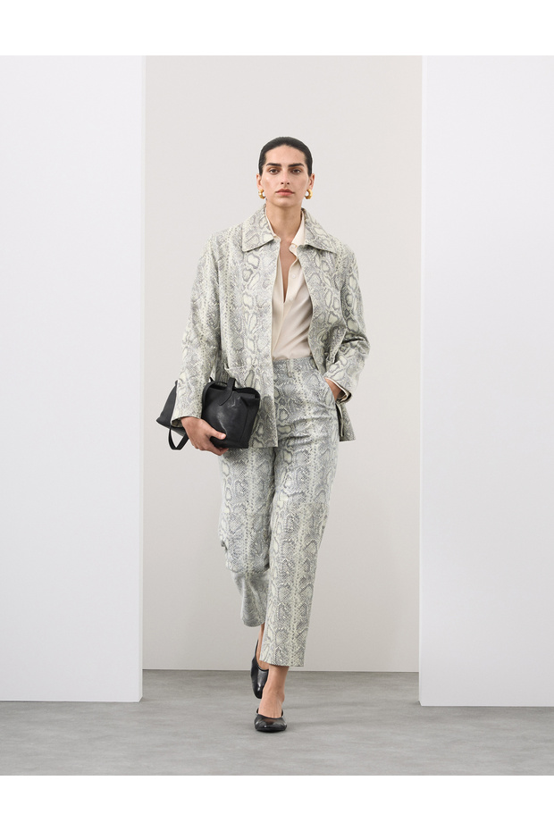 Deri Düz Paça Pantolon - 4