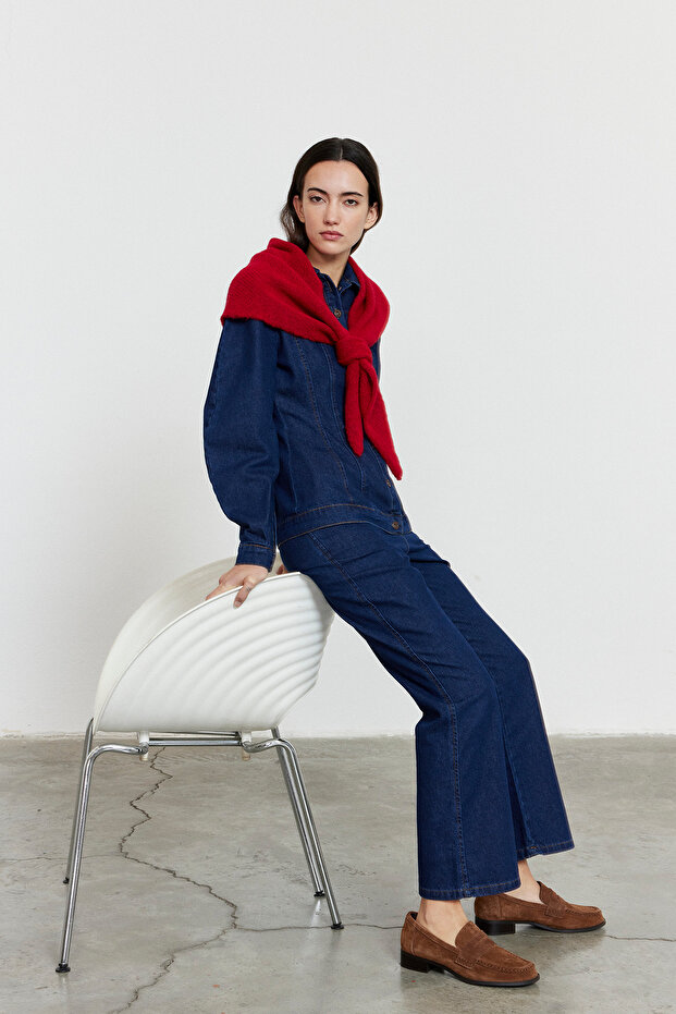 Düz Triko Fular Kırmızı - 4