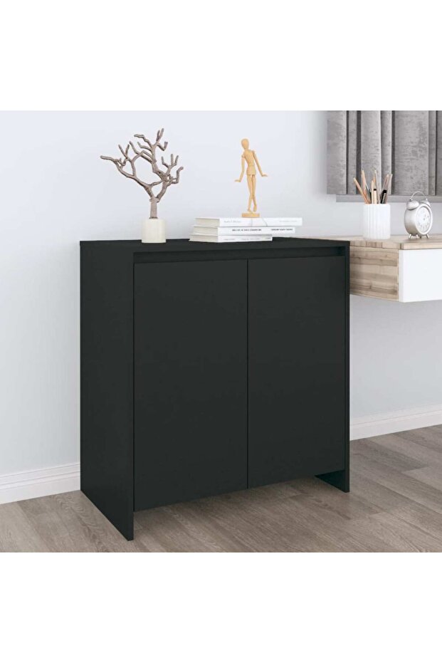 Sideboard Black 70x41x75 cm Engineered Wood