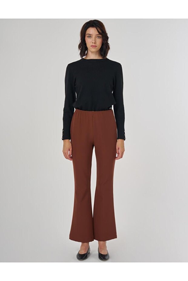 بنطلون أساسي بني داكن - 2