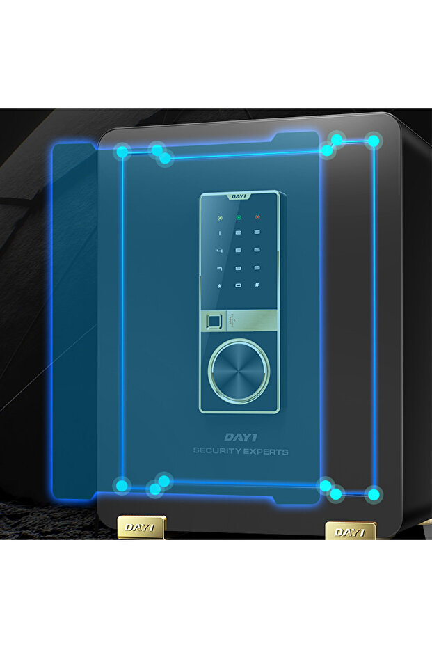 Fingerprint Safe Box with Dual Alarm System, Semiconductor Sensor 38×31×45CM - 6