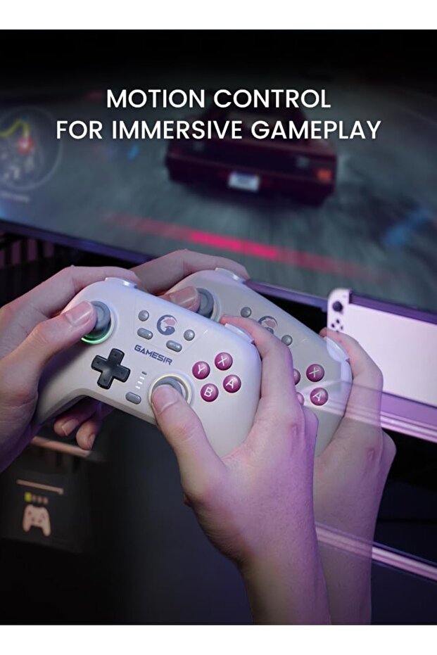 Wireless controller for Switch/PC/iOS/Android. Hall stick, RGB lighting, 1200mAh charging, turbo, motion control, wake-up. - 5