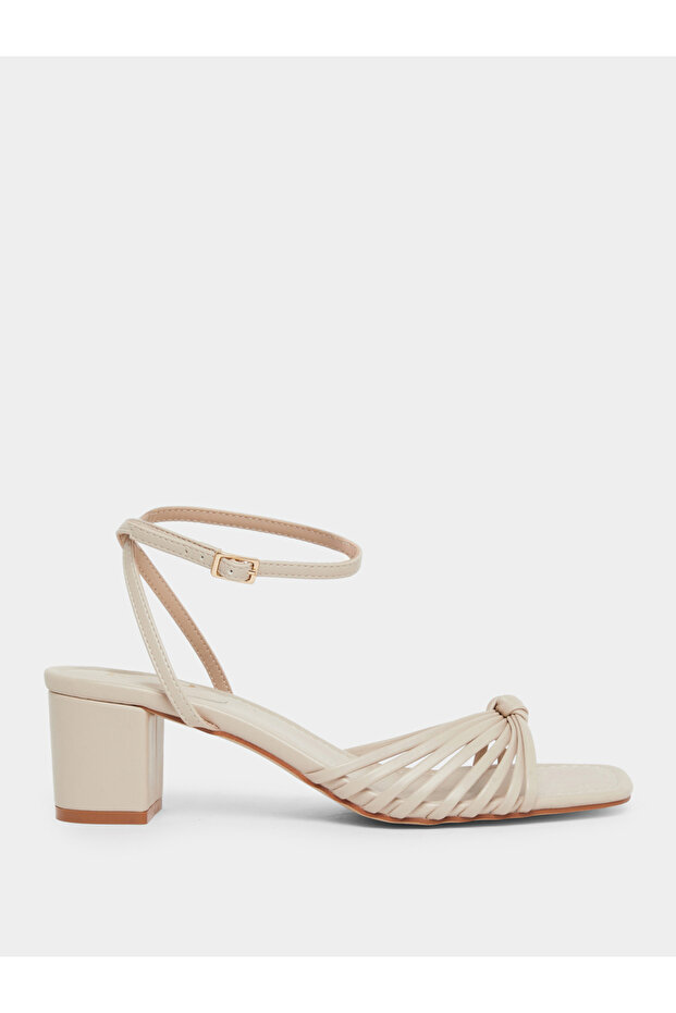 Aanvi Strappy Knotted Block Heel Sandals