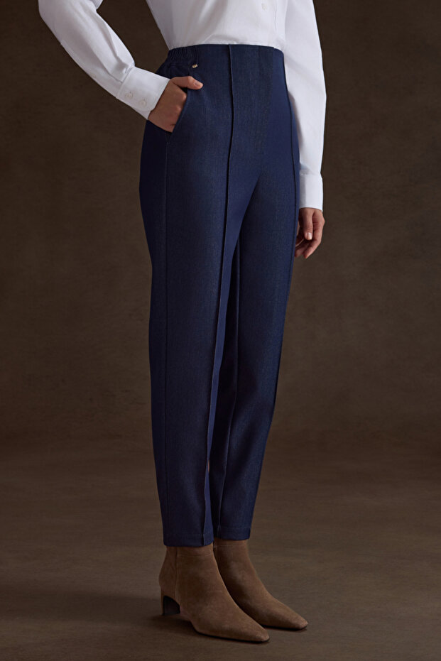 Denim Görünümlü Pantolon - 3