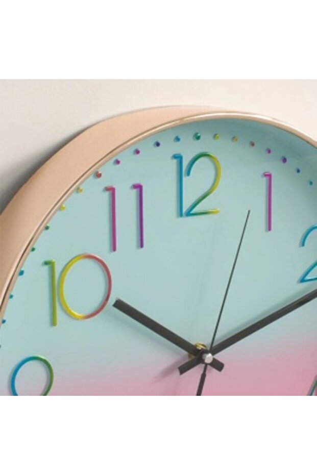Decorative wall clock, diameter 30 cm, Multicolor - 6