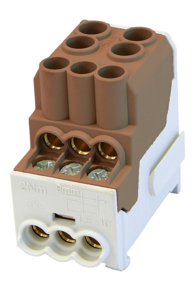 Distribution block SDB 100 AlCu 80010 SIMBLOCK brown - 1