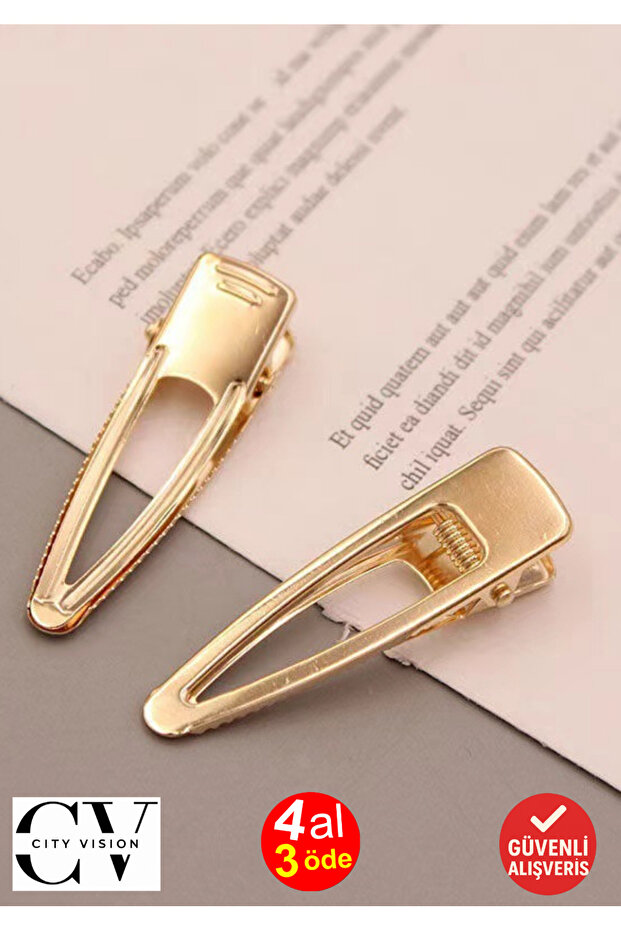 2-Piece Gold Color Pen Buckle 6.5 cm