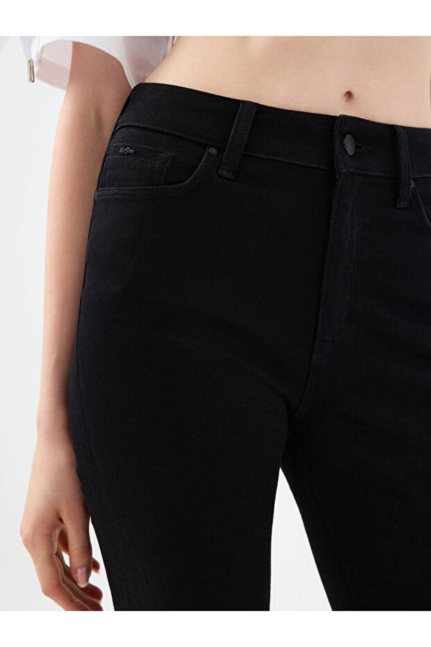 Natalie Skinny Fit Siyah Kadın Jean Pantolon Lf2037054 - 5