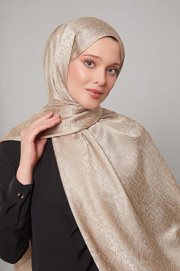 Vizon Kiril Desen Jakarlı Janjan Şal - 1