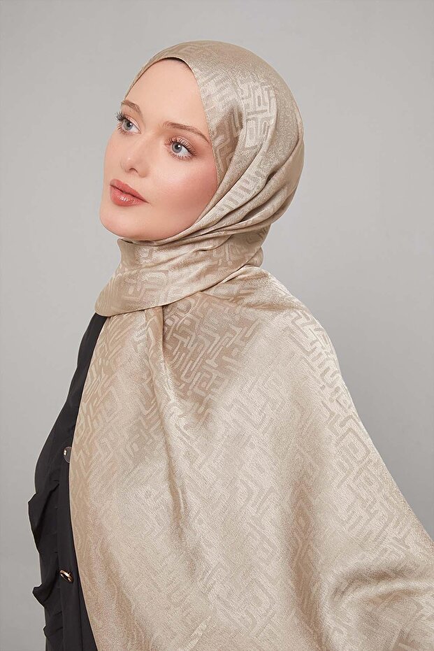 Vizon Kiril Desen Jakarlı Janjan Şal - 2