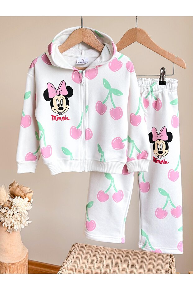 Hooded girl's bottom and top set
