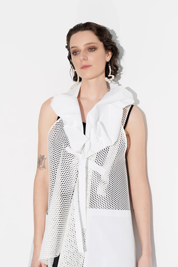 File Yelek - Beyaz - 4