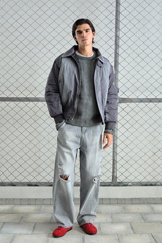 EFEKTLİ BOMBER CEKET - 5