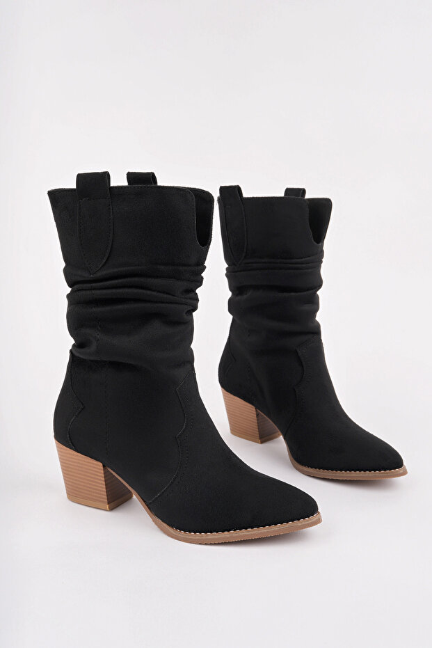 Cng-400 Thick Heel Bellows Short Boots