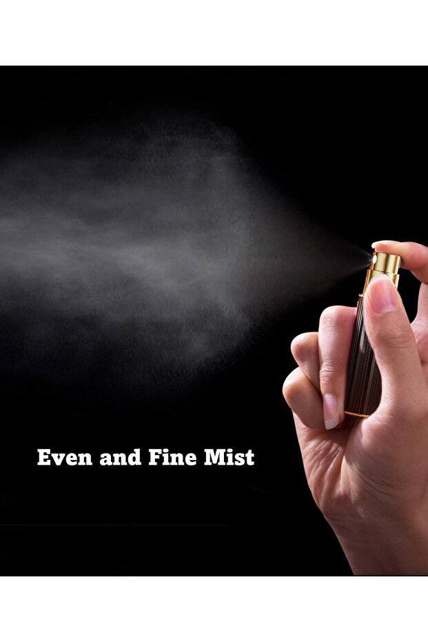 5ml Travel Atomizer,Mini Refillable Empty Spray Perfume Bottle,Portable Empty Container,red+gold - 3