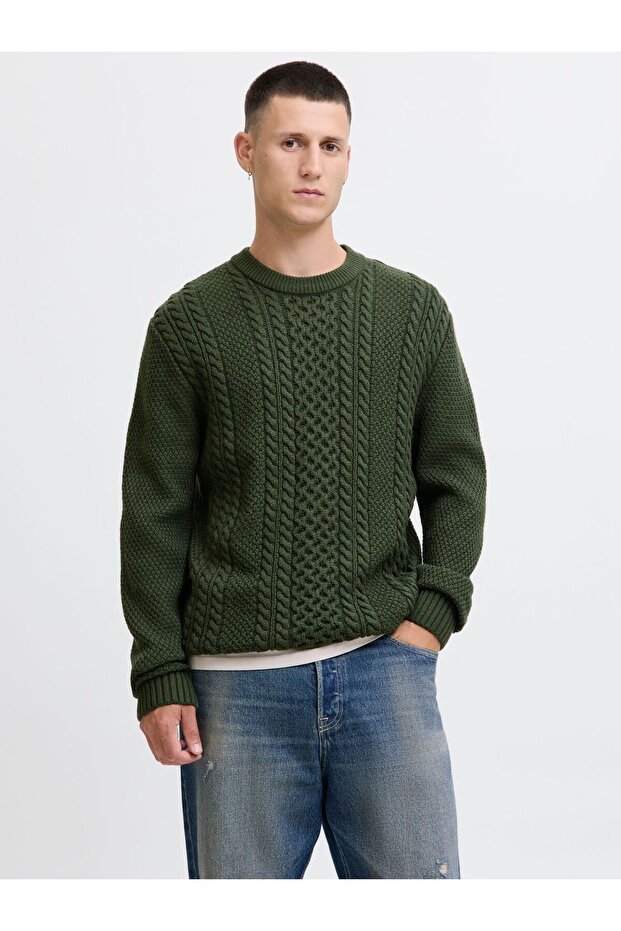 Strickpullover Einfarbig Strickpullover - 1