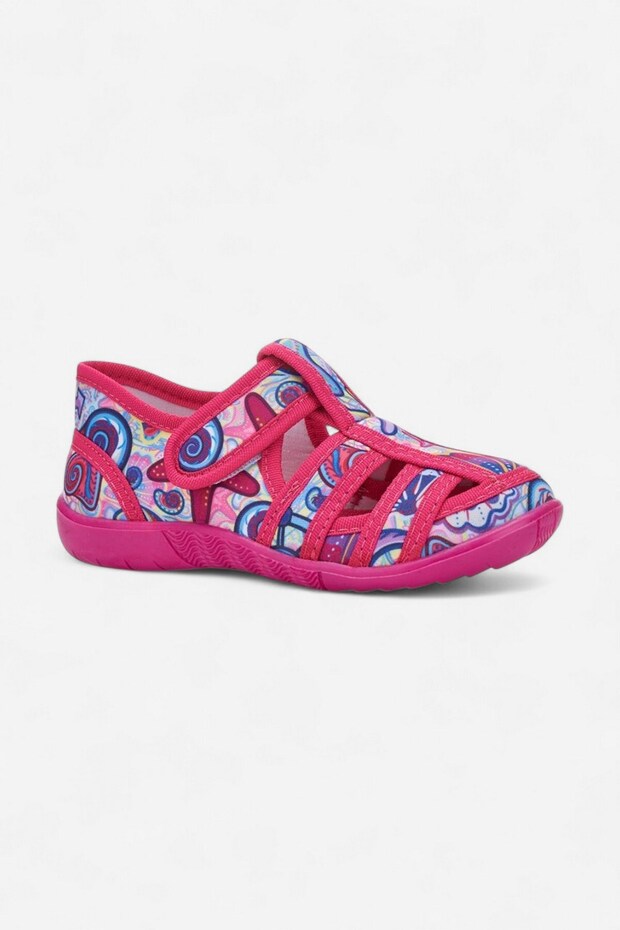 Daily Unisex Pink Children's Sandals Flexible Non-Slip Sole Linen Velcro Summer Home Nursery Shoes 143