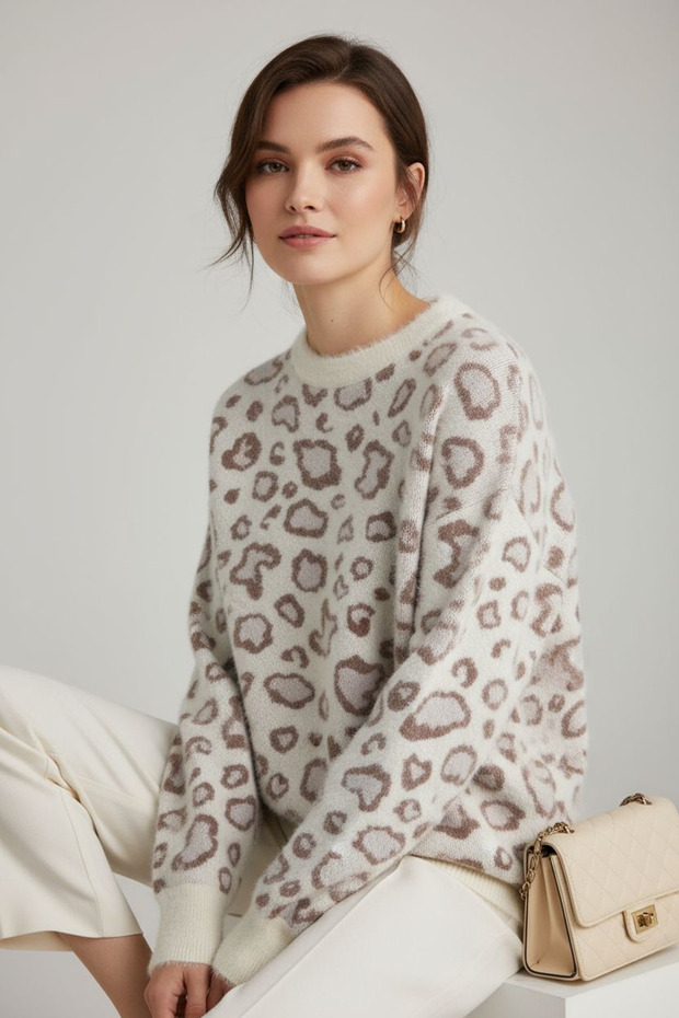 سترة ناعمة بنمط الفهد - 3