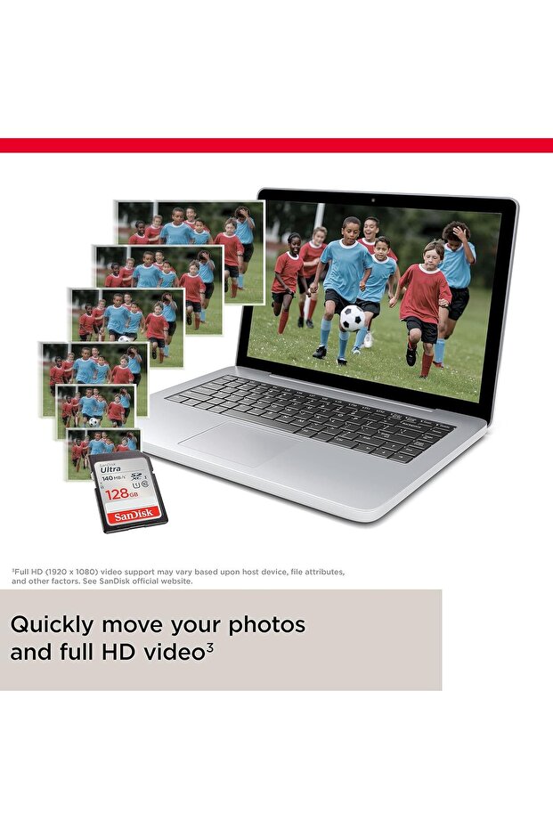 Ultra SDXC UHS-I SD Memory Card 128GB 140MB/s Class 10 U1 (SDSDUNB-128G-GN6IN) - 3