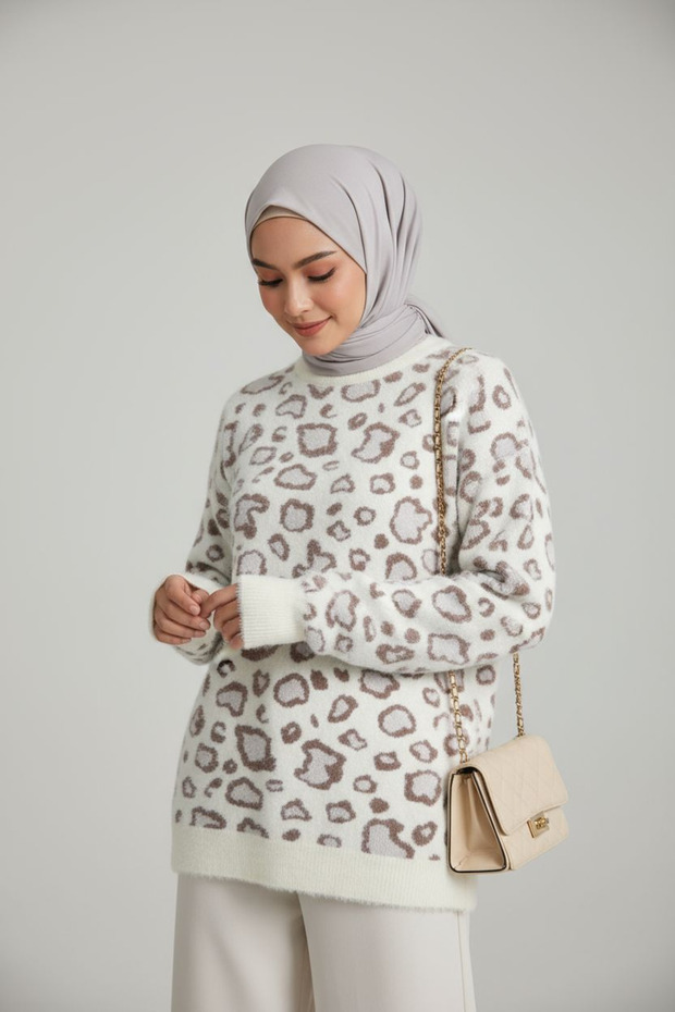 سترة ناعمة بنمط الفهد - 6