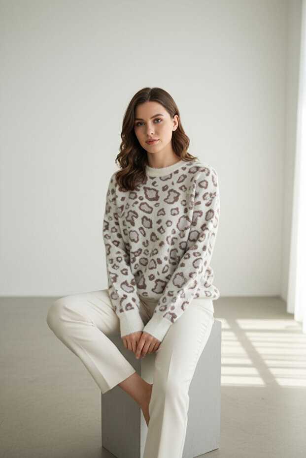 سترة ناعمة بنمط الفهد - 4