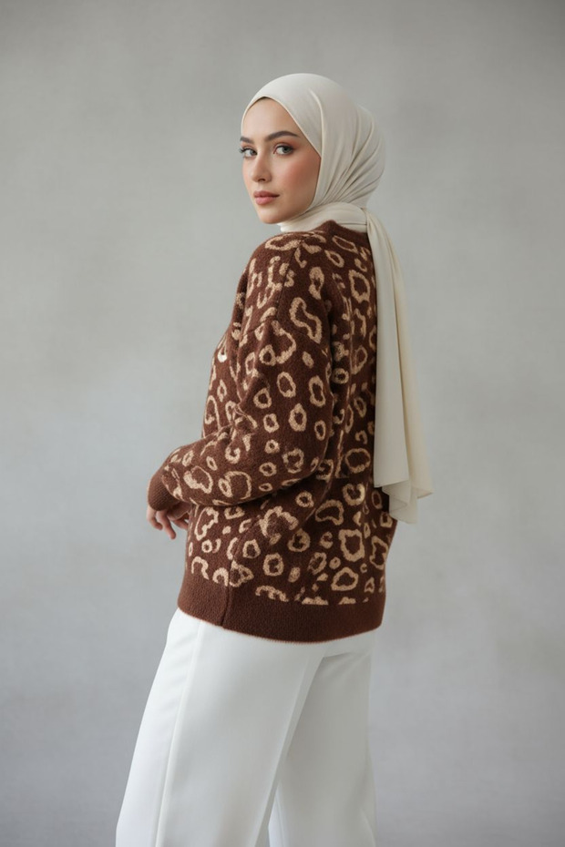 سترة ناعمة بنمط الفهد - 4