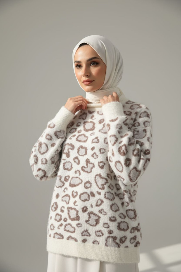 سترة ناعمة بنمط الفهد - 7