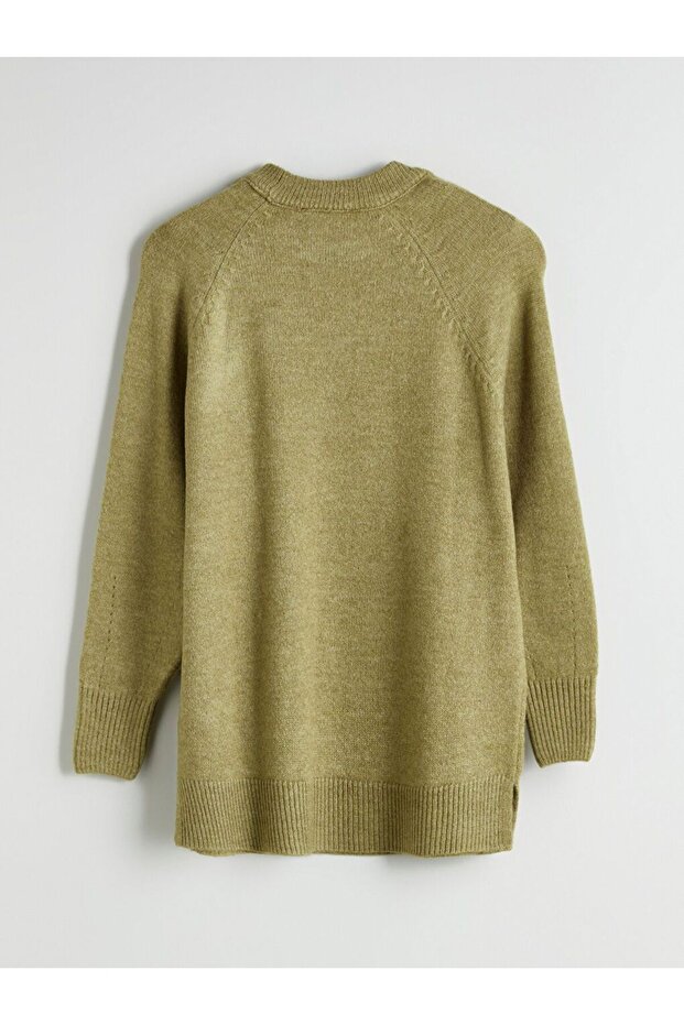 LCW Modest Bisiklet Yaka Oversize Kadın Triko Tunik - 6