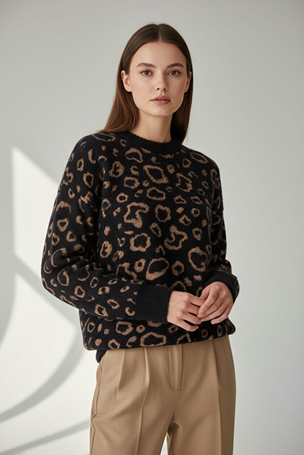 سترة ناعمة بنمط الفهد - 7