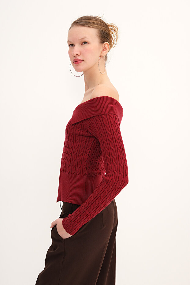 Çift Fermuarlı Triko Hırka H2933 - 4