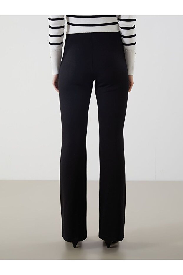 LCW Vision Beli Lastikli İspanyol Paça Kadın Pantolon - 4