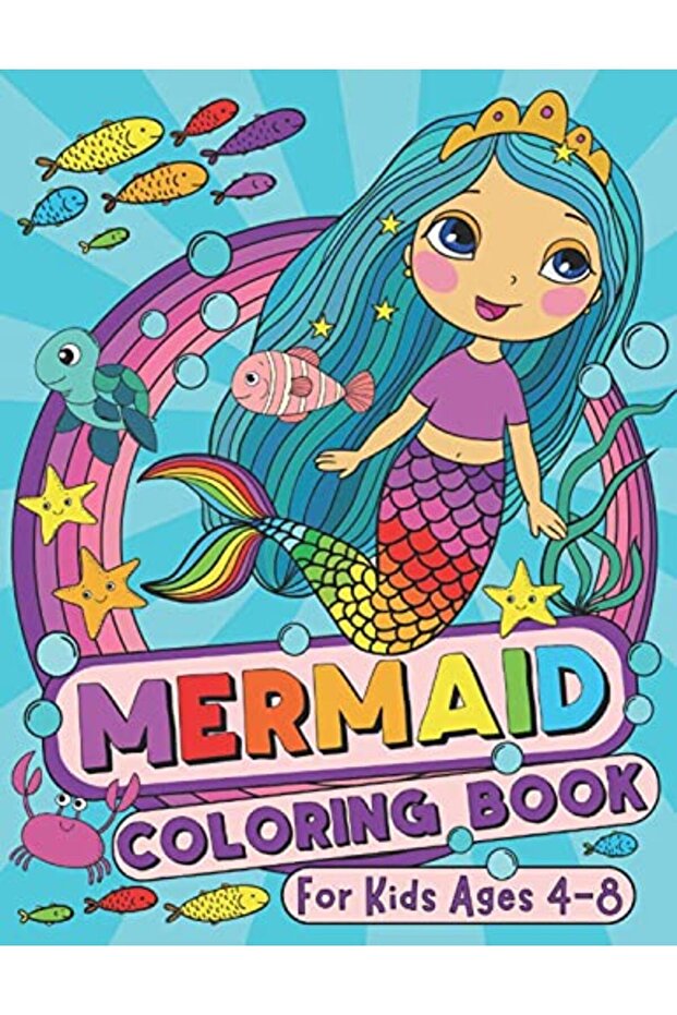 Mermaid Coloring Book For Kids Ages 48