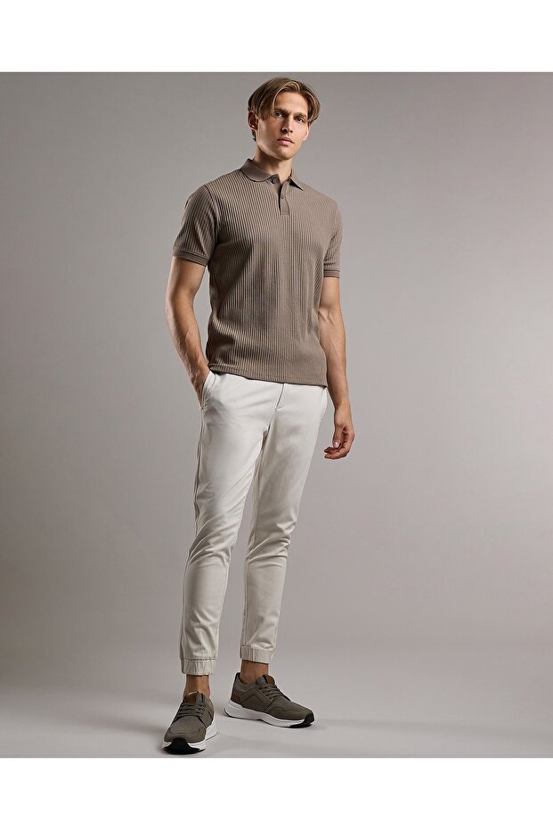 Solid Jogger Pants with Drawstring Waist - 1