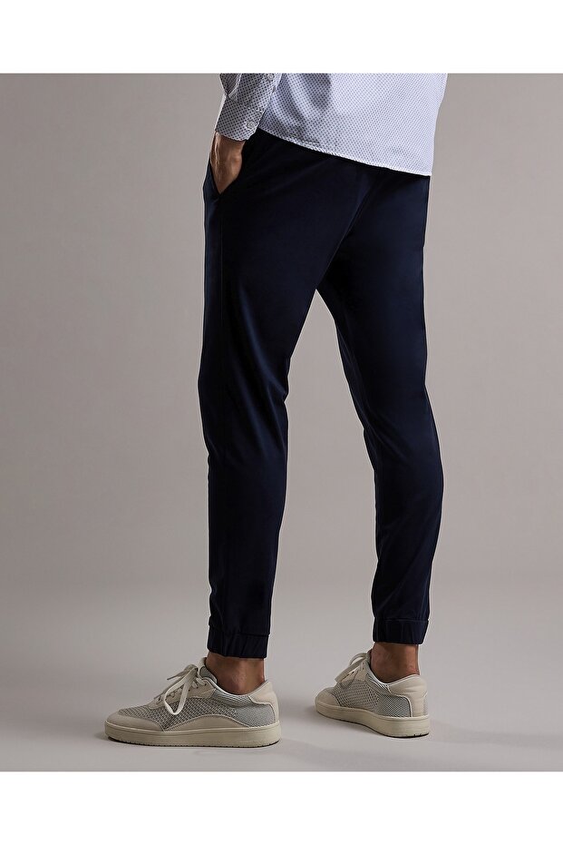 Solid Jogger Pants with Drawstring Waist - 4