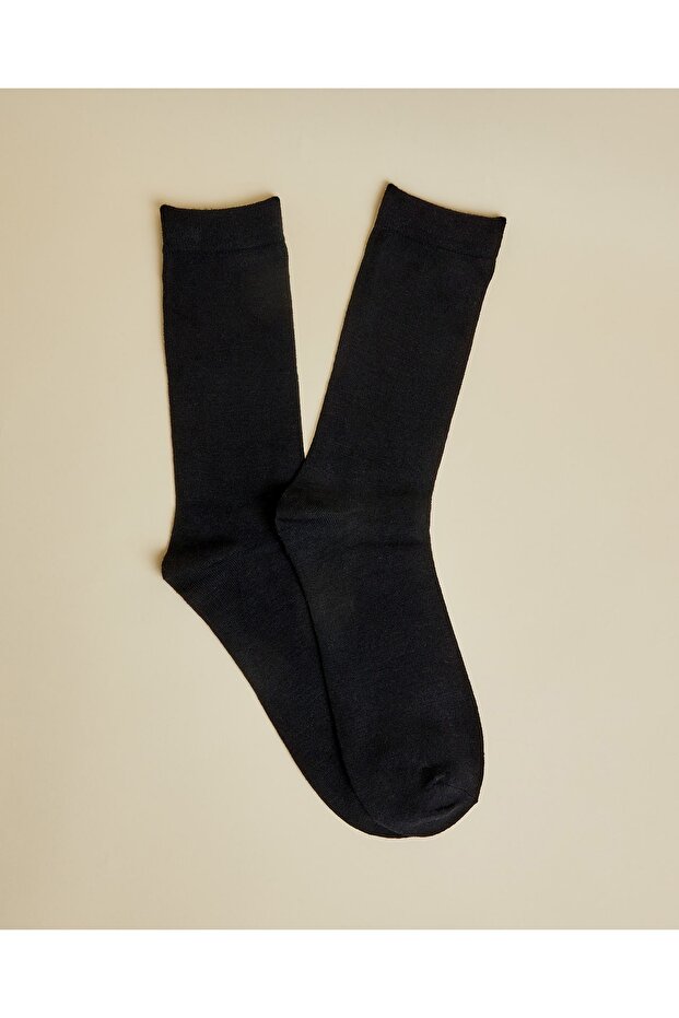 جوارب رجالية سوداء سادة (عبوة من 5 قطع) - 2