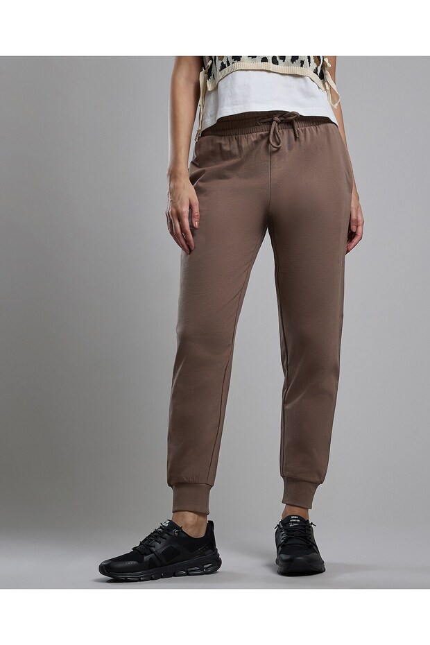 Solid Joggers with Drawstring Waist - 2