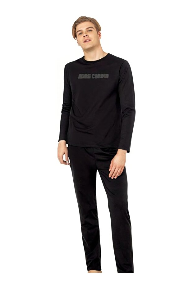Men's Long Sleeve Crew Neck Pajama Set-6093