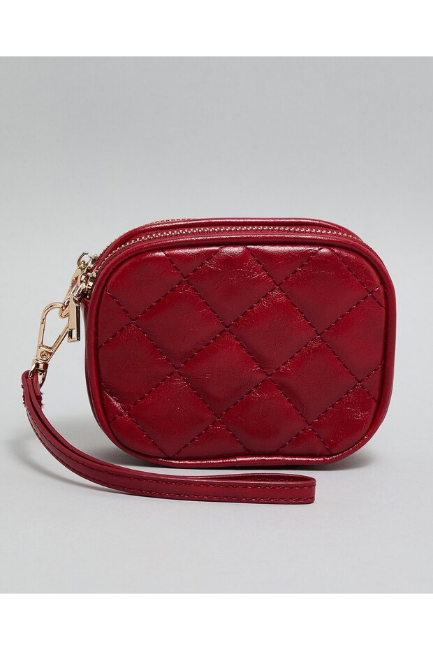 Burgundy Women's Quilted Coin Purse