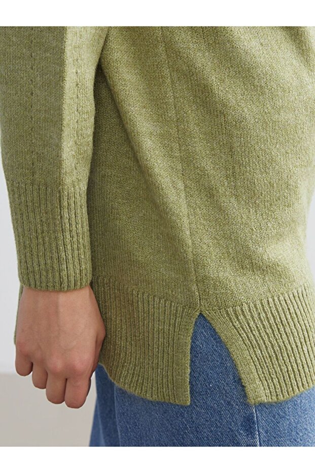 LCW Modest Bisiklet Yaka Oversize Kadın Triko Tunik - 3