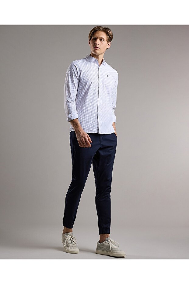 Solid Jogger Pants with Drawstring Waist - 1