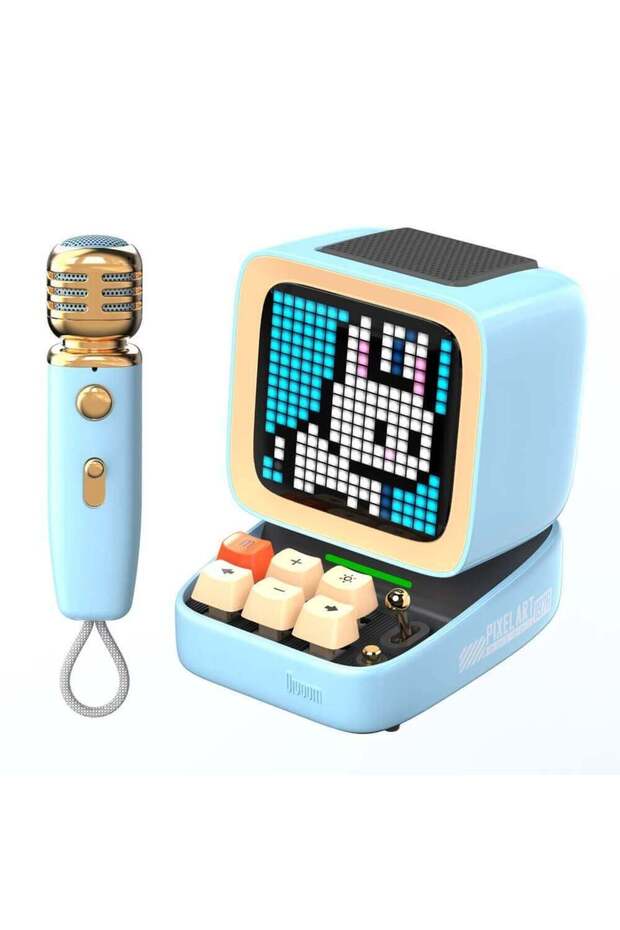 Ditoo-Mic Retro Pixel Art Game Bluetooth Speaker Microphone Karaoke Function - 1